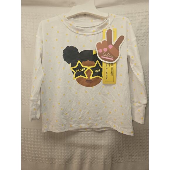 Elle Olivia Star Girls Tshirt Long Sleeve Size 18-24 Months Dream Big - Picture 1 of 5